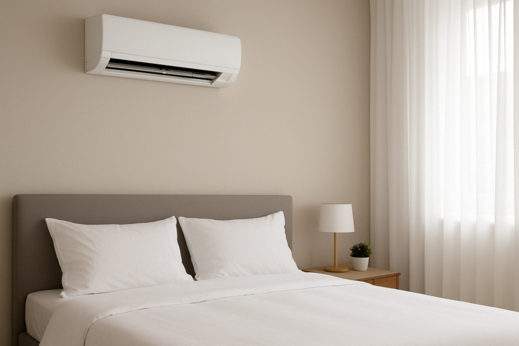 Split unit airco in hotel room